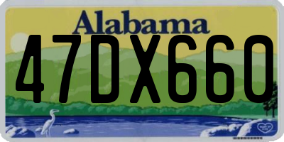 AL license plate 47DX660
