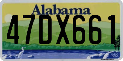 AL license plate 47DX661