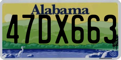 AL license plate 47DX663
