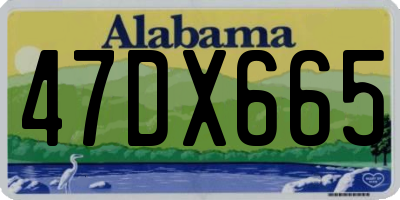 AL license plate 47DX665