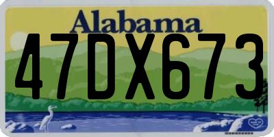 AL license plate 47DX673