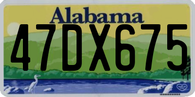 AL license plate 47DX675