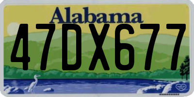AL license plate 47DX677
