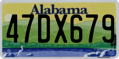AL license plate 47DX679