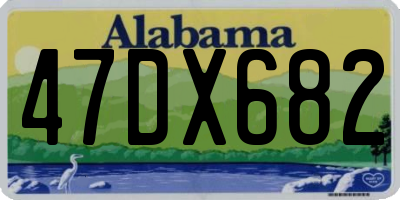 AL license plate 47DX682
