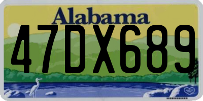 AL license plate 47DX689