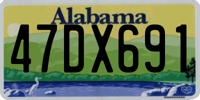 AL license plate 47DX691