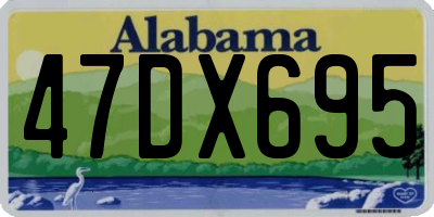 AL license plate 47DX695