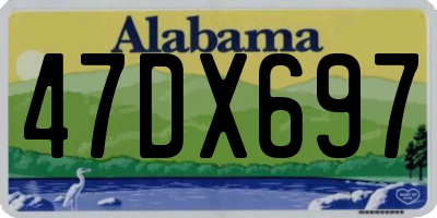 AL license plate 47DX697