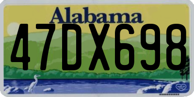 AL license plate 47DX698