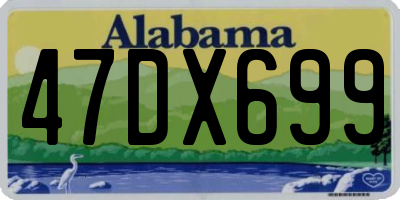 AL license plate 47DX699