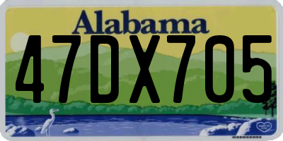 AL license plate 47DX705