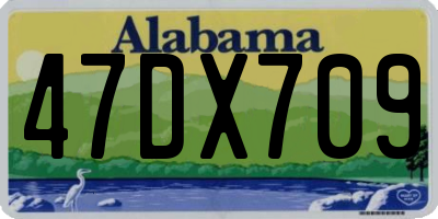 AL license plate 47DX709