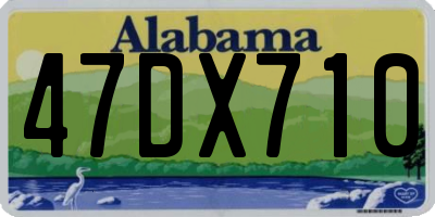 AL license plate 47DX710
