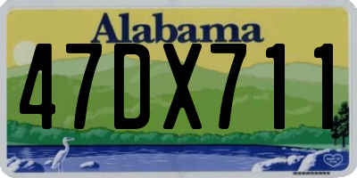 AL license plate 47DX711