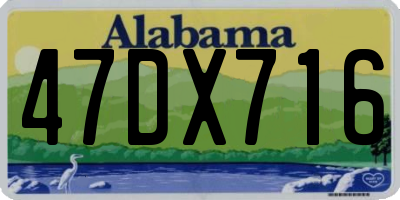 AL license plate 47DX716