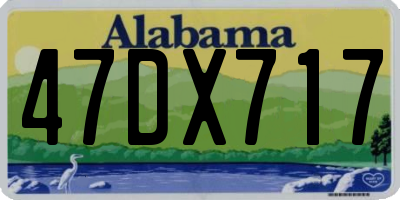 AL license plate 47DX717