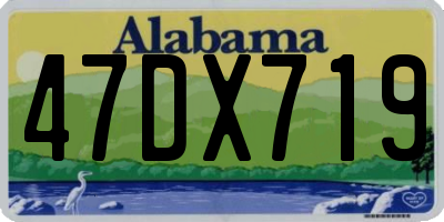 AL license plate 47DX719
