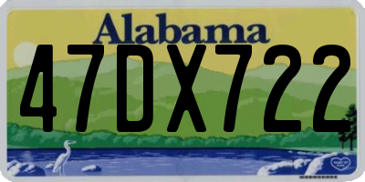 AL license plate 47DX722