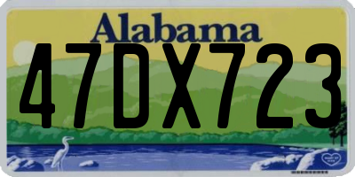 AL license plate 47DX723