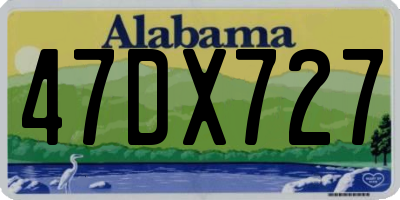 AL license plate 47DX727