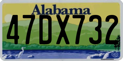 AL license plate 47DX732