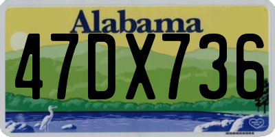 AL license plate 47DX736