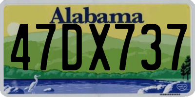 AL license plate 47DX737