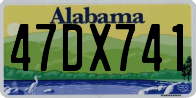 AL license plate 47DX741