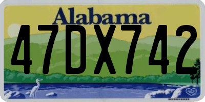AL license plate 47DX742