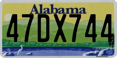 AL license plate 47DX744