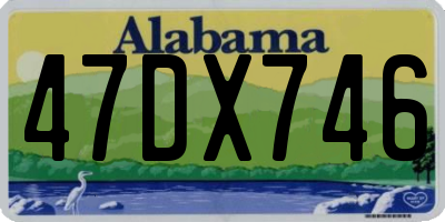AL license plate 47DX746