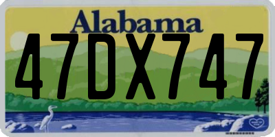 AL license plate 47DX747