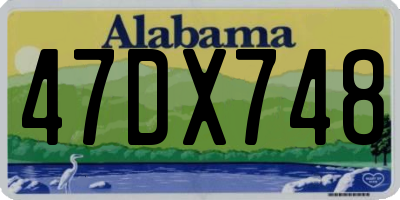 AL license plate 47DX748