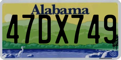 AL license plate 47DX749