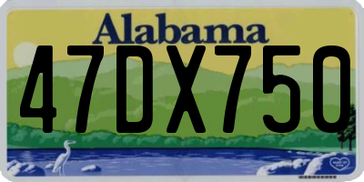AL license plate 47DX750