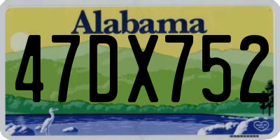 AL license plate 47DX752