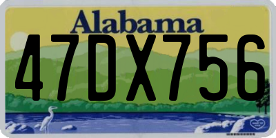 AL license plate 47DX756