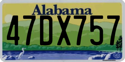AL license plate 47DX757