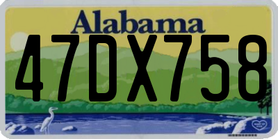 AL license plate 47DX758