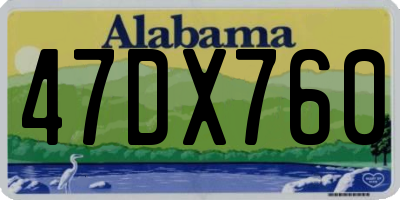 AL license plate 47DX760