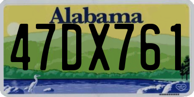 AL license plate 47DX761