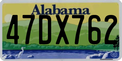 AL license plate 47DX762
