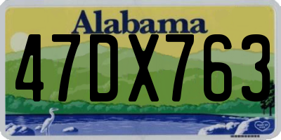 AL license plate 47DX763