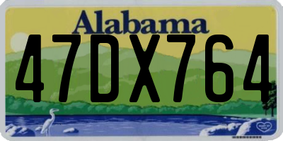 AL license plate 47DX764