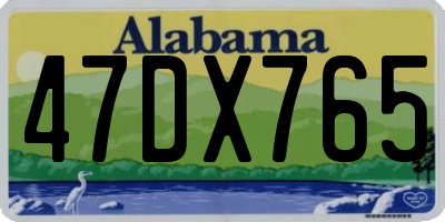 AL license plate 47DX765