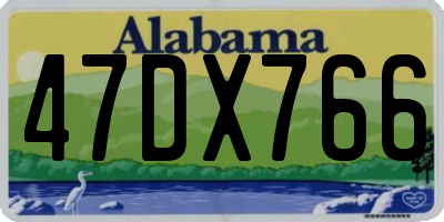 AL license plate 47DX766