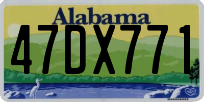 AL license plate 47DX771