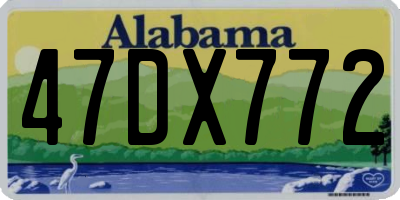 AL license plate 47DX772