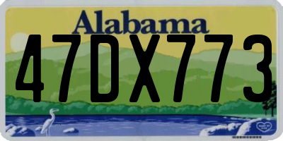 AL license plate 47DX773